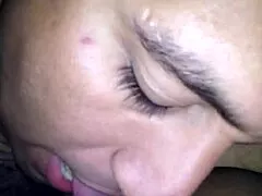 voyeur closeup on thick wife's fat wet shaved pussy as i eat her out homemade