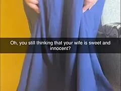 shy chubby wife milky mari turns breeding bitch creampies gangbangs snapchat cuckold captions