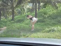 deep car blowjob risky pov no one's watching cum on tits