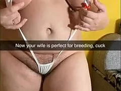 shy chubby wife milky mari turns breeding bitch creampies gangbangs snapchat cuckold captions