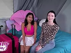 Ever wonder if houseguest Reyna Belle sneaks big creampie from friend's tanned daddy?