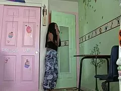 Mommy changes lover's diaper in intimate pov closeup