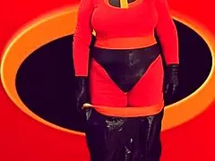 granny carmens elastigirl superhero gilf slut gets hardcore creampie fuck