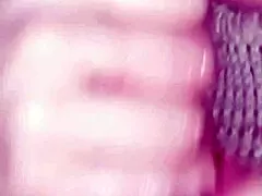 Stepmom's Super Wet Puffy Pussy in Sensual Red Lipstick Closeup