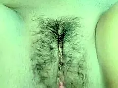Latina Brunette's Hairy Beaver Masturbation in First Person Closeup
