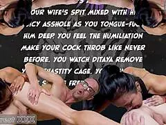 rim queen tongue fucks her slutboy so deep and taboo