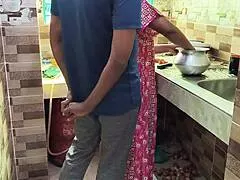 Fuck My Hot Sexy Bhabhi In Kitchen With Cucumber Panties Down 😋🍆