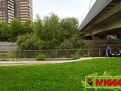 Thick Black Whore's Giant Boobs Hunt Street Dick