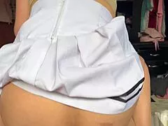 damn check out this leaked vid of hot latina big ass stepsis getting anal creampie