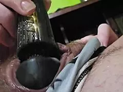 Horny Wife Vibrator Squirting Messy Cum Husband At Work