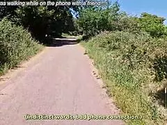 Milf with huge tits sucks stranger in public park then takes massive facial cumshot with dirty talk