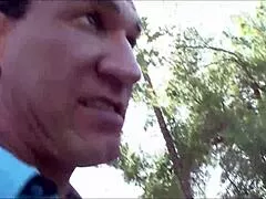 Marco Banderas gets outdoor blowjob from cali hayes then fucks her hard indoors!