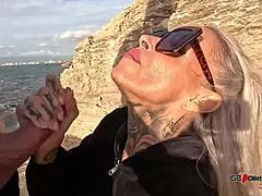 hey slutty tattoo milf want outdoor beach cumshot sex?