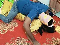 desi saree bhabhi seduces husband with romantic kitchen sex