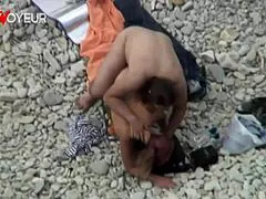 dude this beach voyeur spot on summer vacation shore is perfect for watching her flash pussy