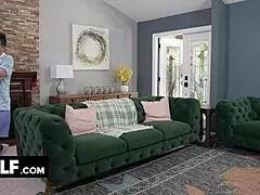 draining stepson's balls clears his mind for the big game