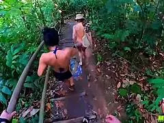 dude can i fuck these hot blonde and brunette babes deep in the woods or what?
