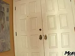 Blonde Neighbor Takes Massive Cum Facial From Neighbor's Big Cock