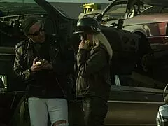 you know fucking this blonde milf's tight asshole in the car feels amazing she's fingering her pussy deepthroat bent over in stockings and heels gaping wide