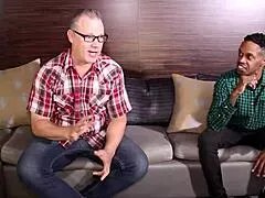 Tommy Utah joins big tits milf for interracial 3some with deepthroat and cowgirl!