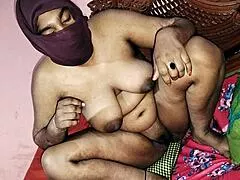 check out this ultra close-up of bengali stepmom's tight pussy getting creampied twice