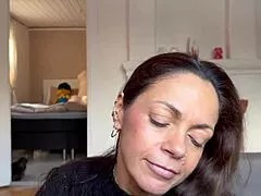 i'm lovin this hot milf's huge natural tits ridin me after rimjob cum mouth