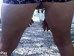 Hey fat bbw milf wanna see me piss dripping from under my short miniskirt outdoors?