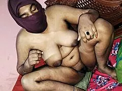 check out this ultra close-up of bengali stepmom's tight pussy getting creampied twice