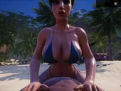 curvy big ass big tit milf tanya in bikini fucks fat guy with tiny dick outdoors