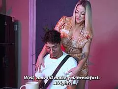 Stepson returns home to busty latina stepmom and they fuck reliving steamy old memories