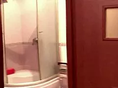 oh man pizza guy meets naked blonde milf wife no panties bra in shower doggystyle her big ass hairy pussy pov