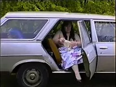 bank manager mrs elizabeth hogben strips nude glasses stockings ripped clothes public outdoor drive spanking hairy cunt