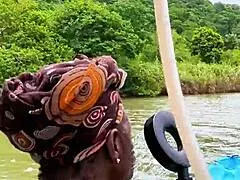 oh man jungle views got me soapy in bikini bubbles forest bathing exotic ebony vibes