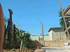 Stepmom flashes public garden no panties exhibition 😏🌳💦