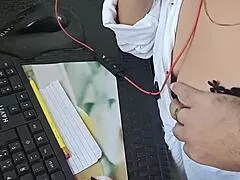 she arrives at the office and tries a tasty cock for the first time