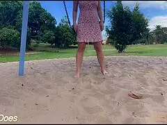 WIFEY FLASHES SHAVED PUSSY NO PANTIES PUBLIC OUTDOOR HOMEMADE EXHIBITIONIST DARES