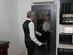 bad student rams anal punishment into his busty milf teacher's tight ass