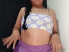 Hey Allison Vega shakes her latina milf tits in hot amateur brunette striptease dance 🔥💃