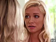 Hot blonde lesbians Serene Siren and Kayley Gunner 👅 licking pussies in steamy sex