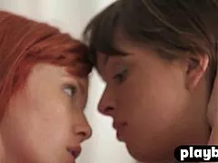 ella alexandra licks jaslene jade's perfect wet ass during hot lesbian kissing and cunnilingus