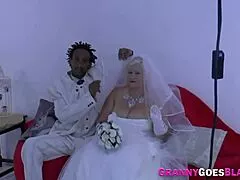 busty granny bride bounces on that thick black cock loving every inch