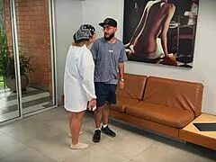 karate class turns wild when milf teacher stuffs her wet pussy with muscular student's monster cock in classroom