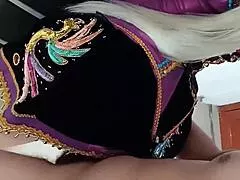 i surprised stepdaughter alone in church under her folk dance outfit casually