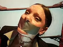 fbi agent godiva bound tight in samson's lair 😱 trapped detective struggles!