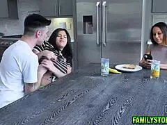 i cant resist stepmom joining stepsibs big cock fun