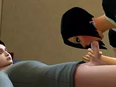 naughty maid bathes her big ass and tits in steamy shower scene