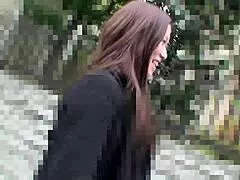 Beautiful Japanese Nagisa Fukushima fingering natural tits pussy in lingerie solo play