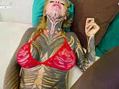 behind the scenes tattooed girl trinity gives pov creampie after casting interview