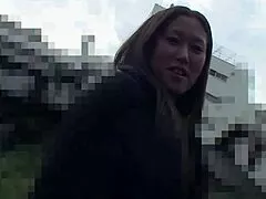 Beautiful Japanese Nagisa Fukushima fingering natural tits pussy in lingerie solo play