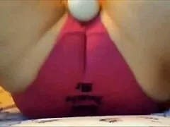 Cum hard in your step sister's panties while she masturbates with vibrator dirty talk solo